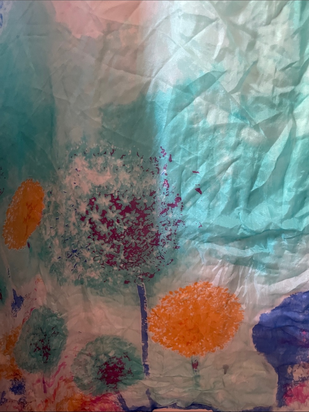 FLORAL SILK WRAP - Picture 6 of 8